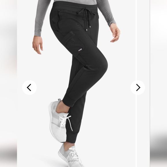 NEW WITH TAGS Greys anatomy black XL petite Scrub pants jogger style - Picture 4 of 12